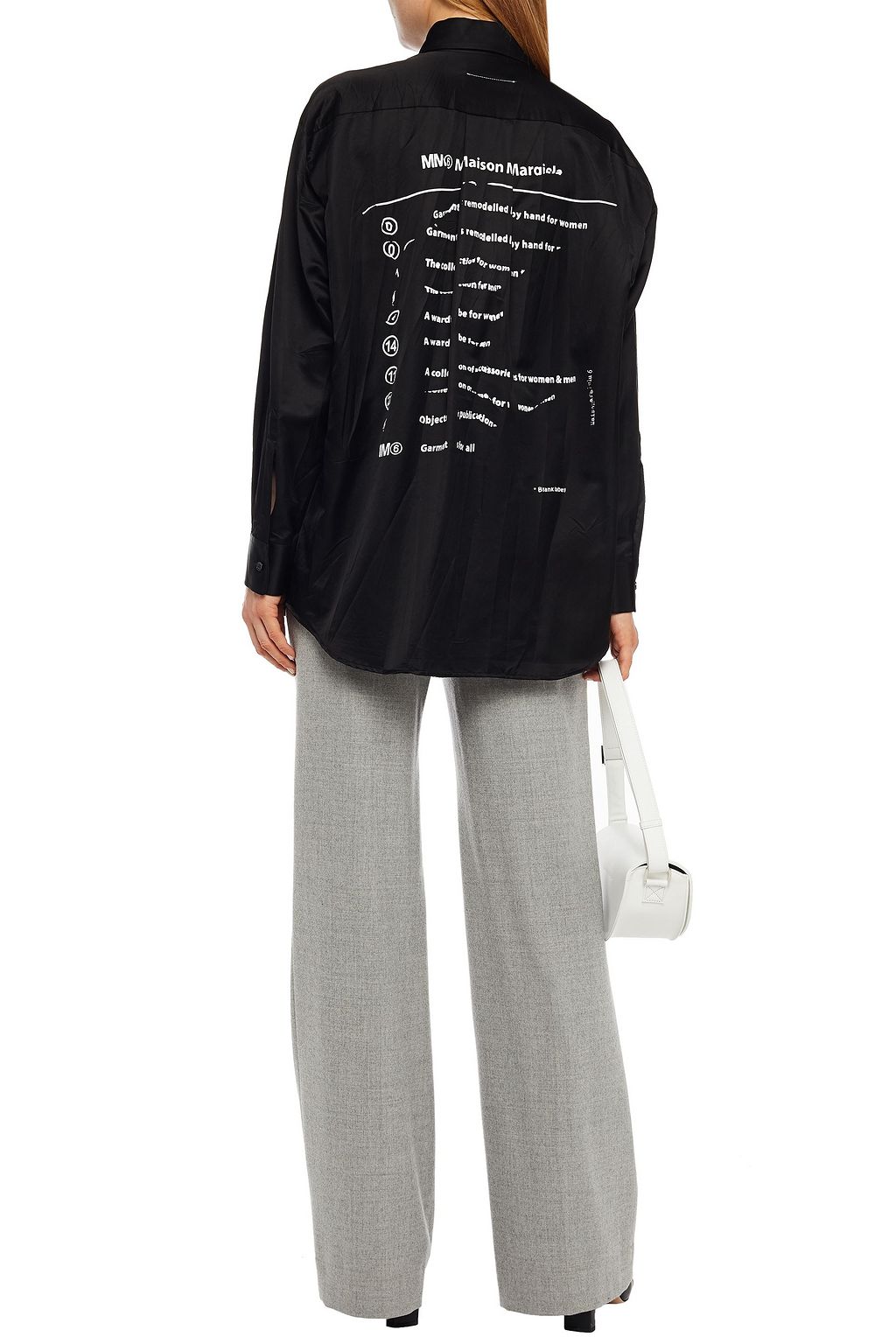 MM6 MAISON MARGIELA Hemd aus einer Baumwollmischung in Knitteroptik mit Print