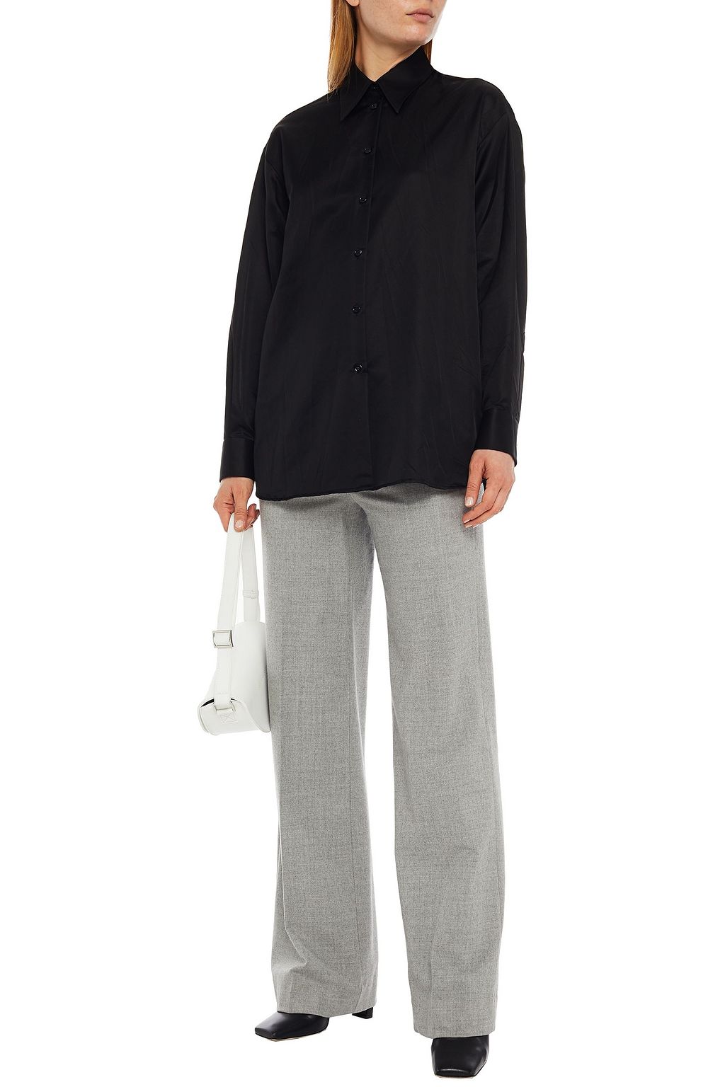 MM6 MAISON MARGIELA Hemd aus einer Baumwollmischung in Knitteroptik mit Print