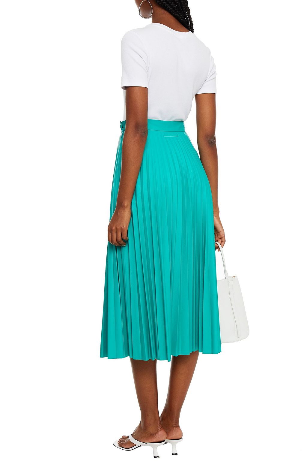 MM6 MAISON MARGIELA Plissierter Midirock aus Crêpe