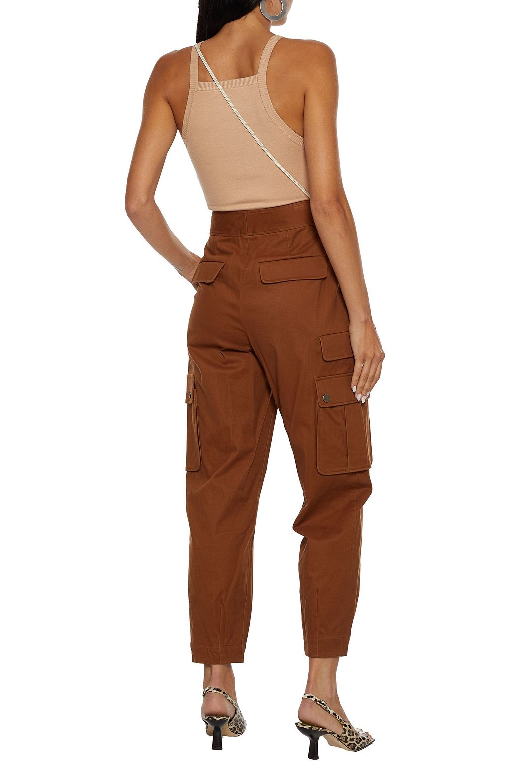 ALICE + OLIVIA Cabot cropped stretch-knit top