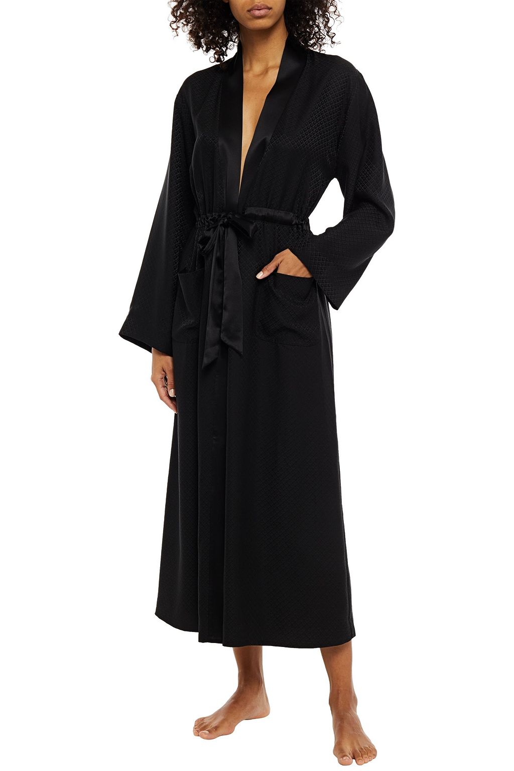 ERES Silk-satin jacquard robe