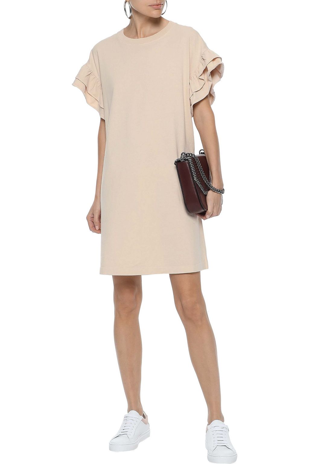 CURRENT/ELLIOTT The Carina ruffled cotton-jersey mini dress