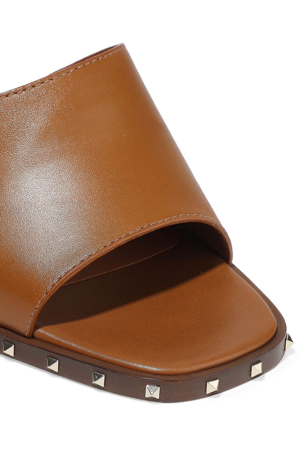 Valentino Garavani Brown Leather Strap-On Sandals main image 0