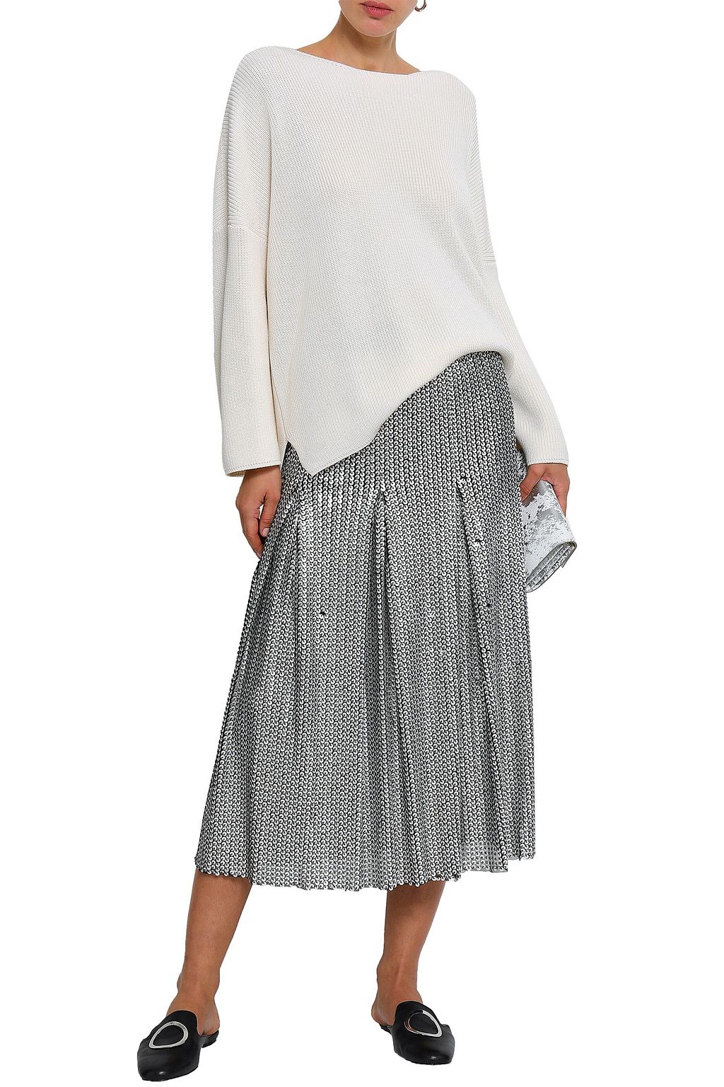 GENTRYPORTOFINO Silk and cotton-blend sweater
