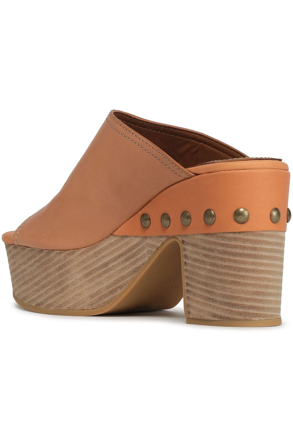 SEE BY CHLOÉ Studded leather platform mules