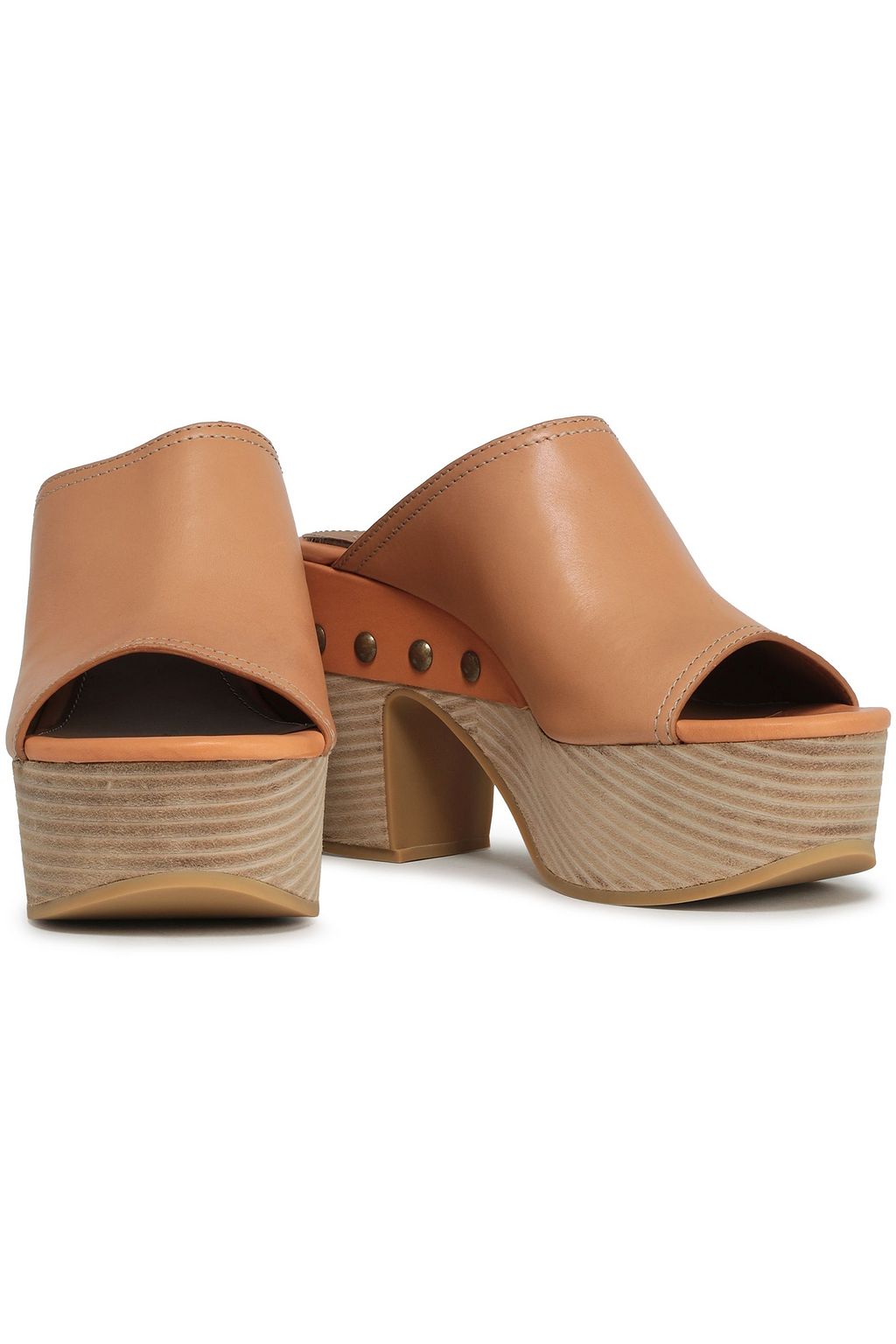 SEE BY CHLOÉ Studded leather platform mules