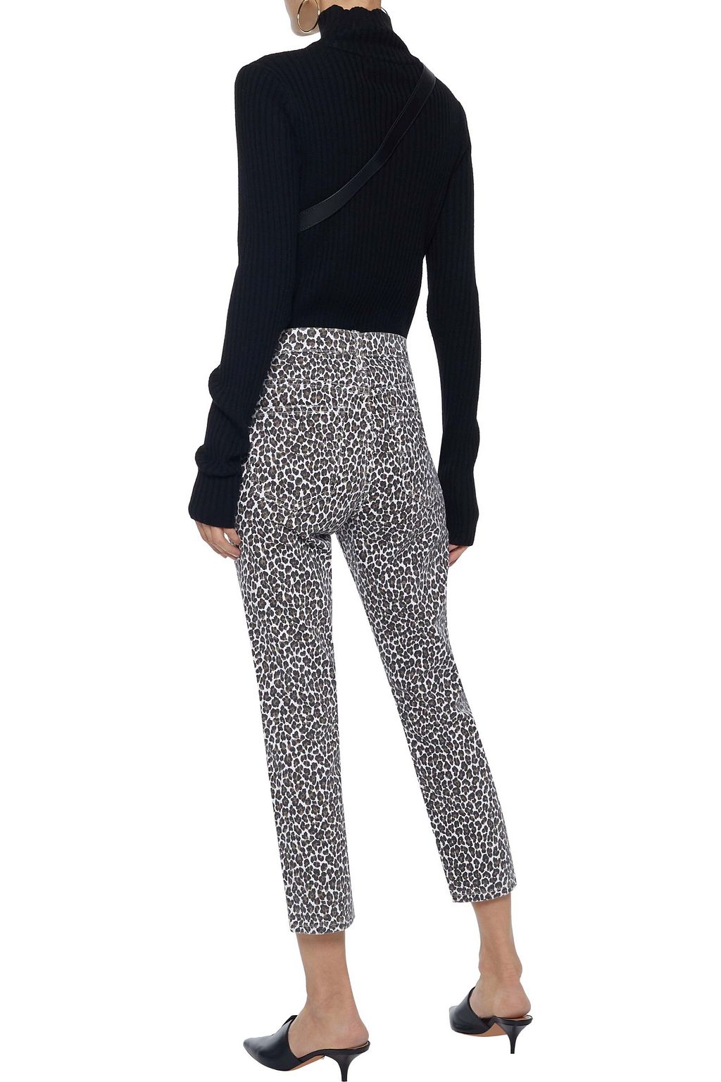 CURRENT/ELLIOTT The Fling leopard-print low-rise slim-leg jeans