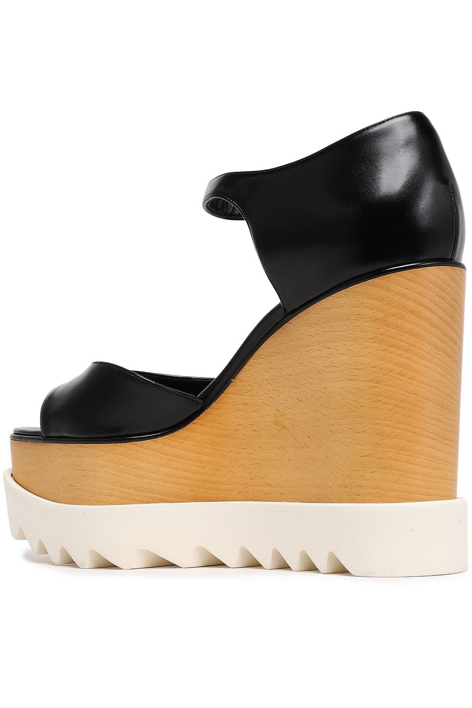 Black Faux leather wedge sandals | Sale Stella McCartney Faux Leather Wedge