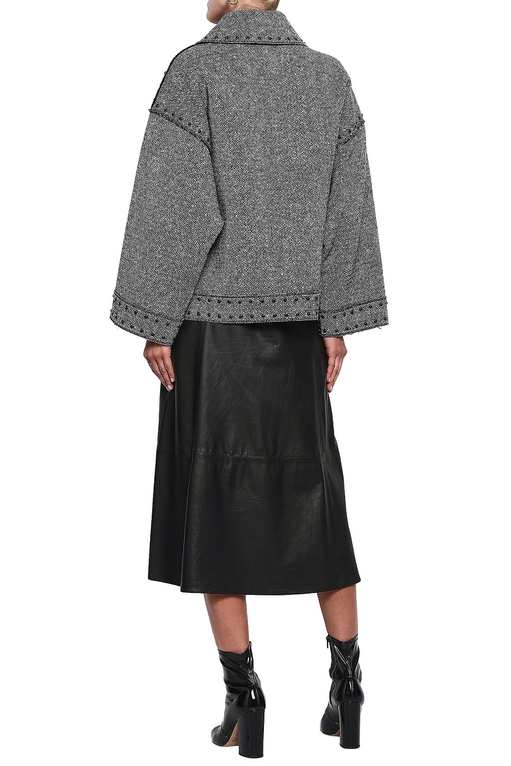 VALENTINO GARAVANI Studded wool-blend tweed jacket