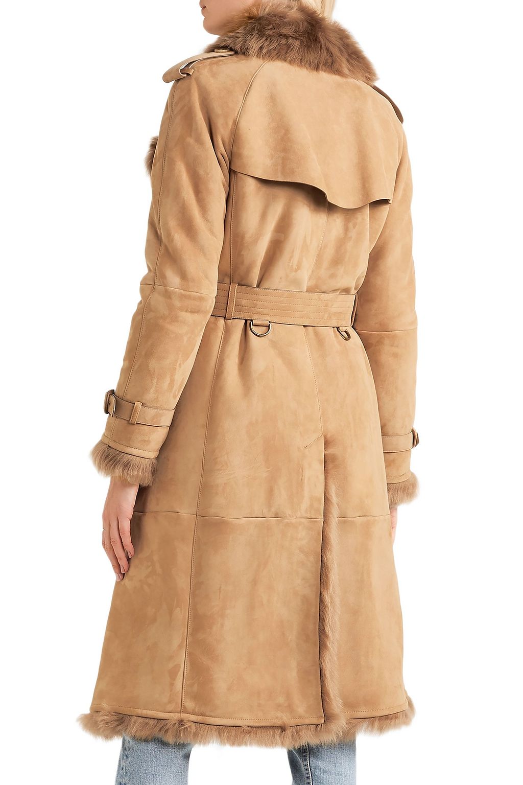 burberry tolladine shearling trench coat