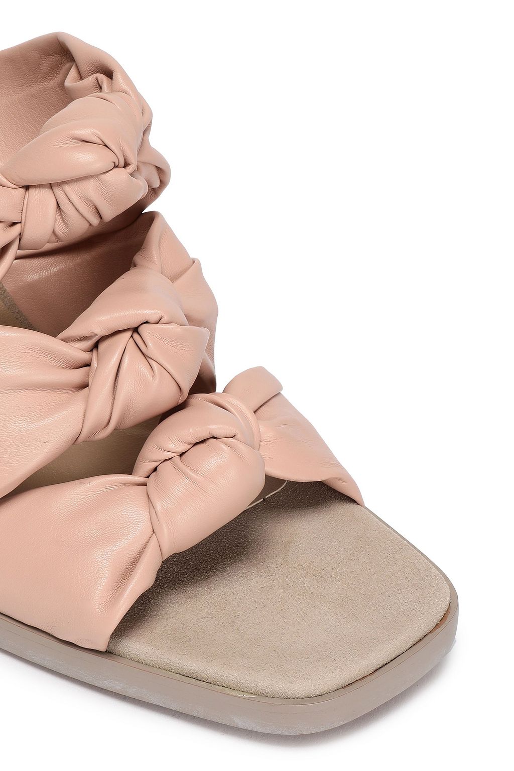 STELLA MCCARTNEY Knotted faux leather wedge sandals