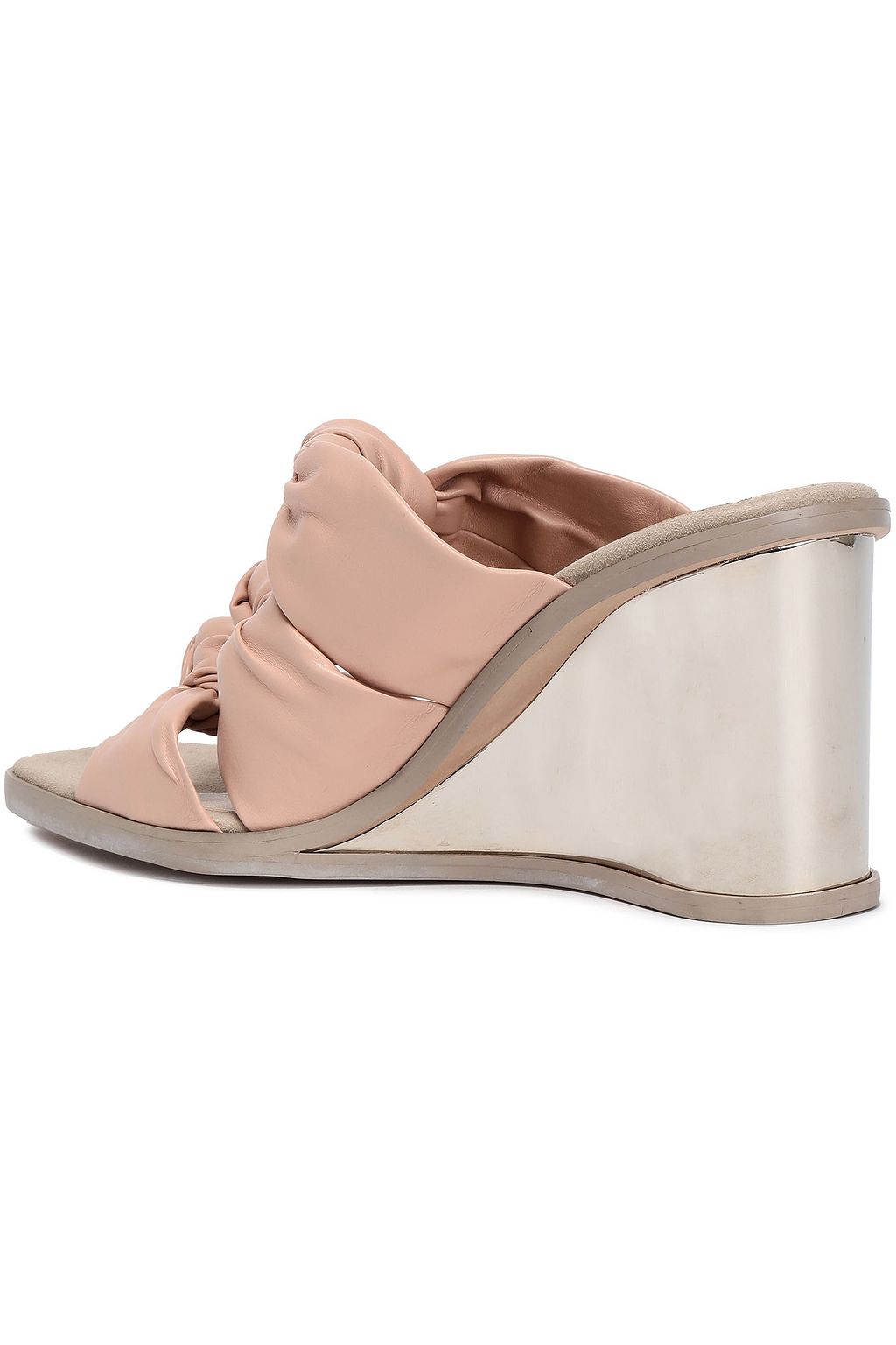 STELLA MCCARTNEY Knotted faux leather wedge sandals
