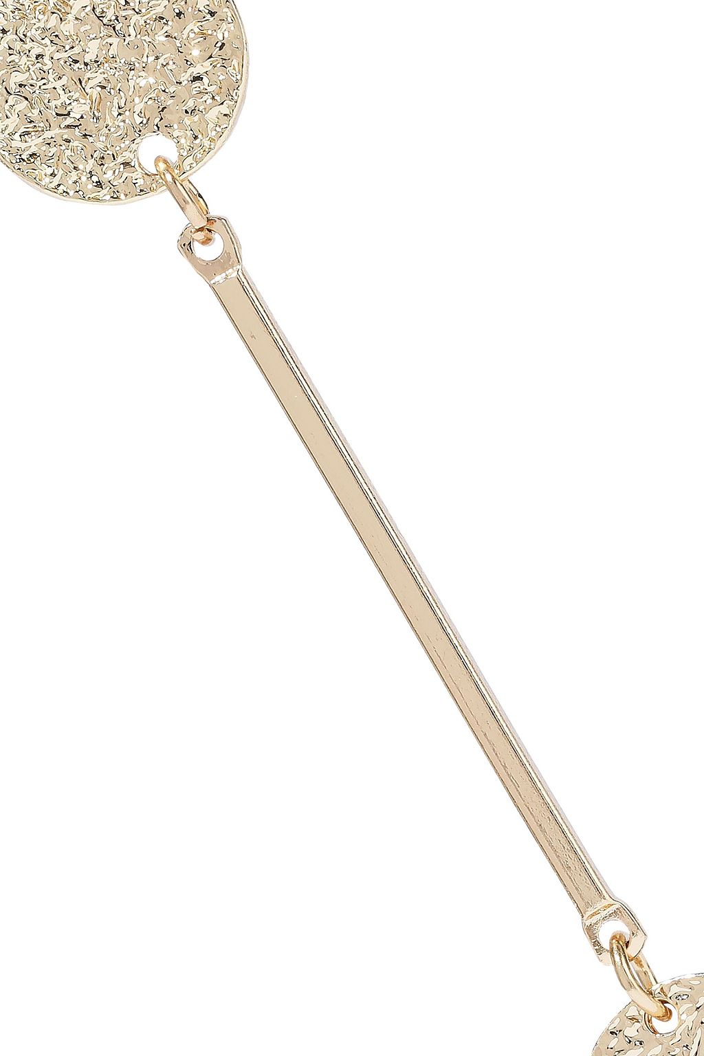 KENNETH JAY LANE Hammered gold-tone earrings