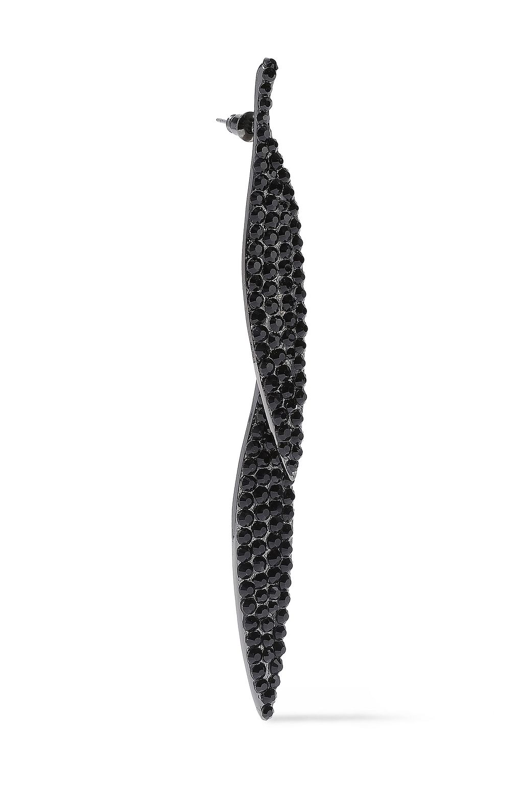KENNETH JAY LANE Gunmetal-tone crystal earrings