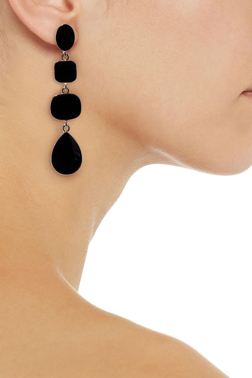 KENNETH JAY LANE Gold-tone stone earrings