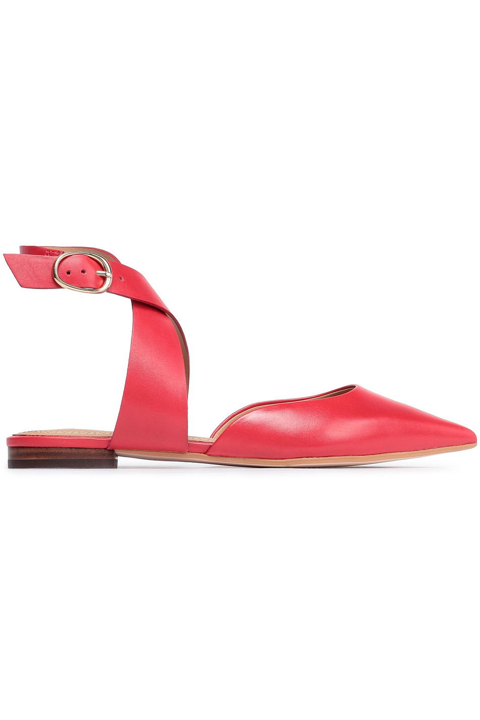 MAJE Leather point-toe flats