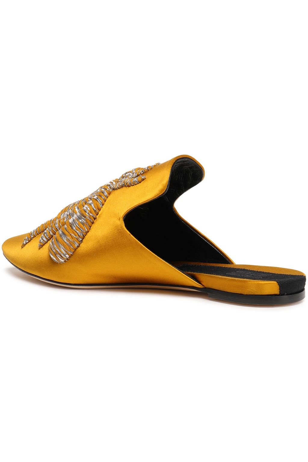 SANAYI 313 Embroidered metallic satin slippers