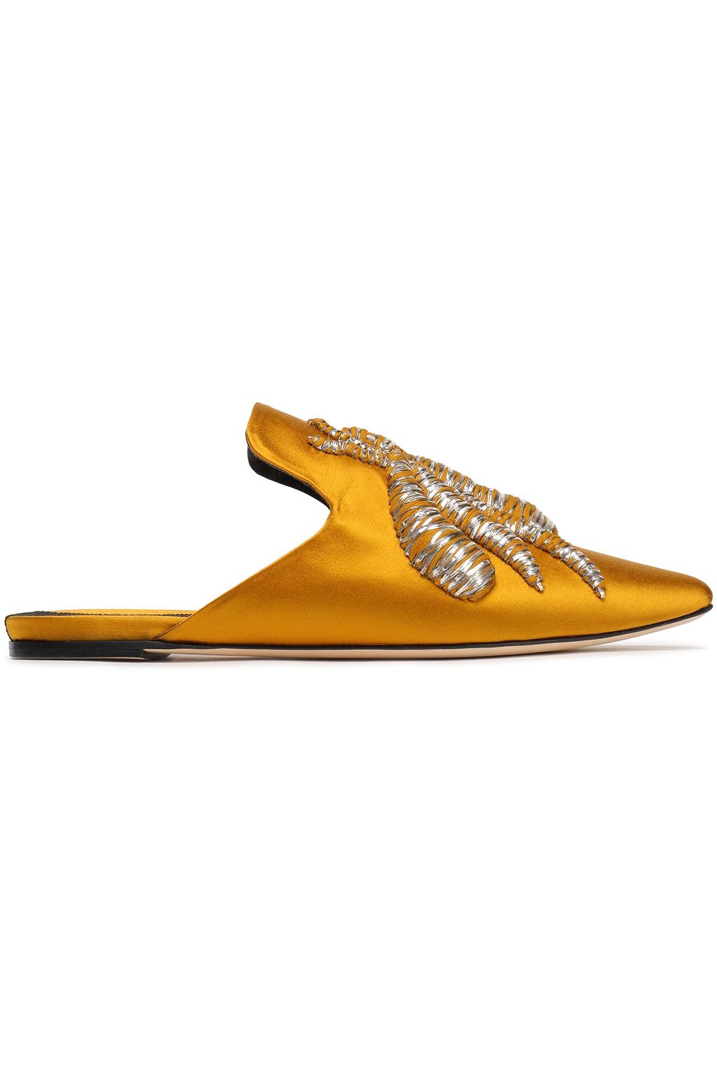 SANAYI 313 Embroidered metallic satin slippers | THE OUTNET