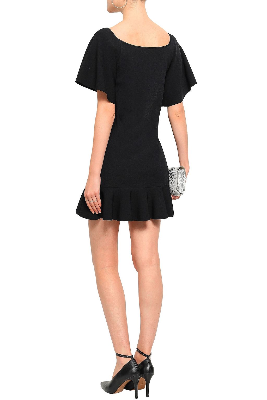 VALENTINO GARAVANI Fluted knitted mini dress