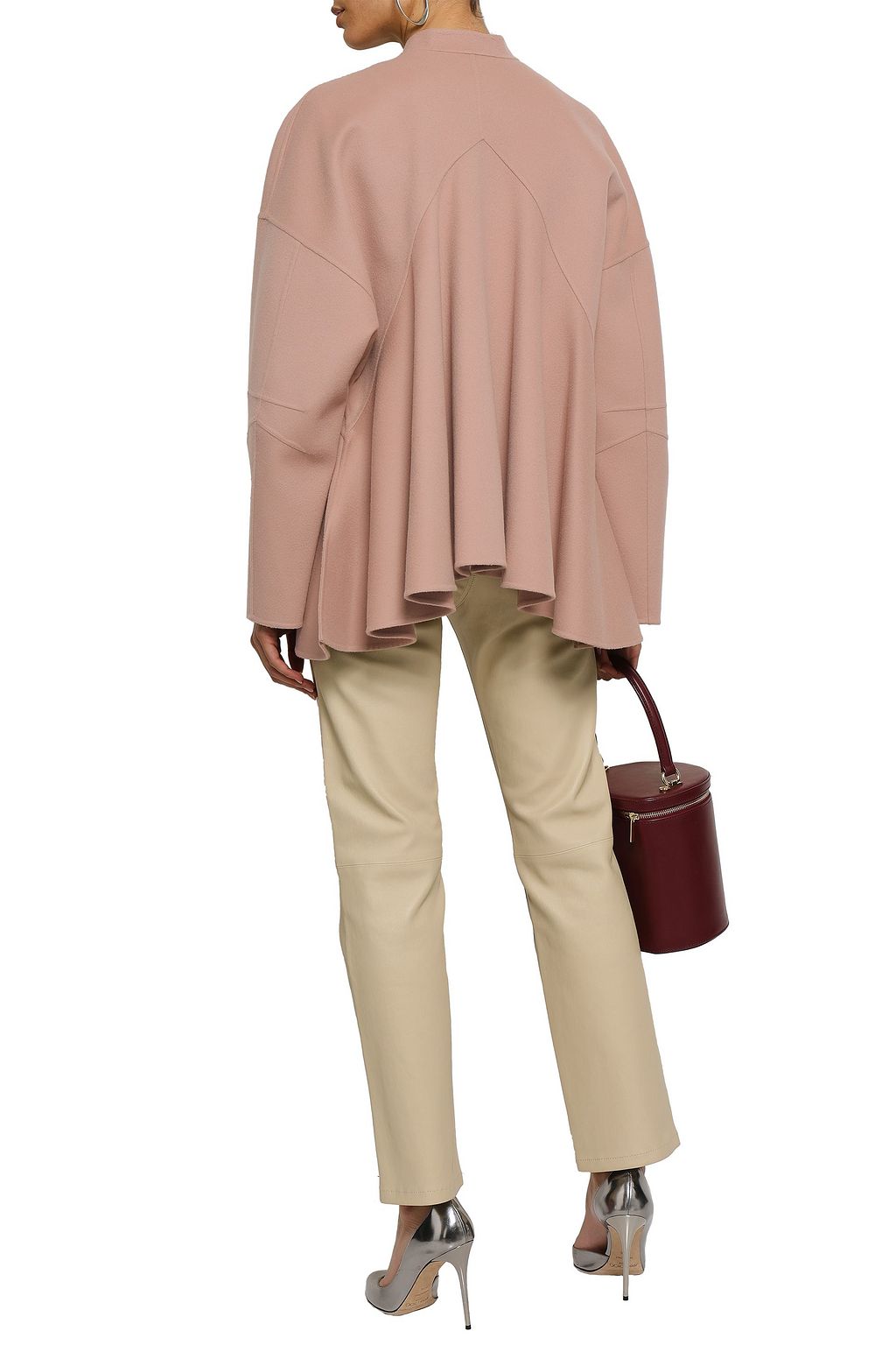 VALENTINO GARAVANI Pleated wool and cashmere-blend felt jacket