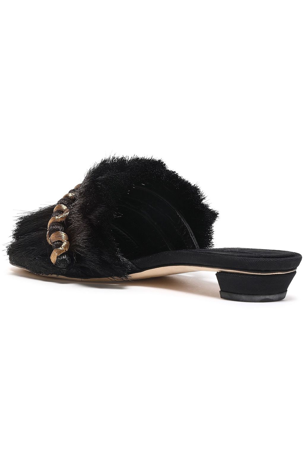SANAYI 313 Fringed embroidered woven mules