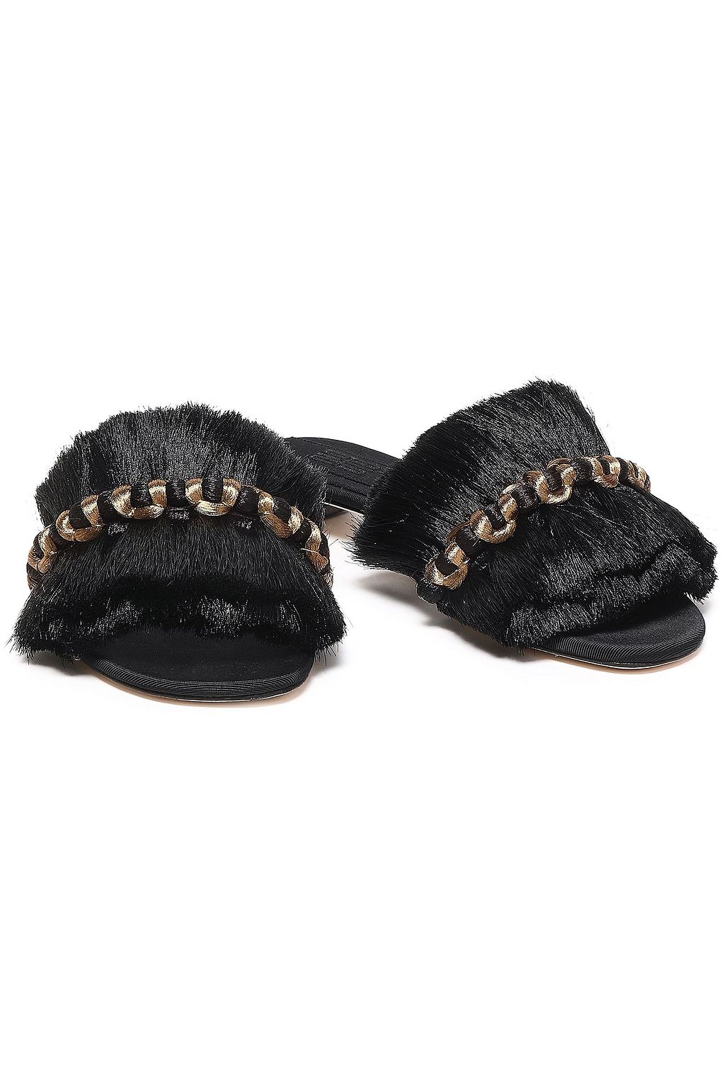 SANAYI 313 Fringed embroidered woven mules