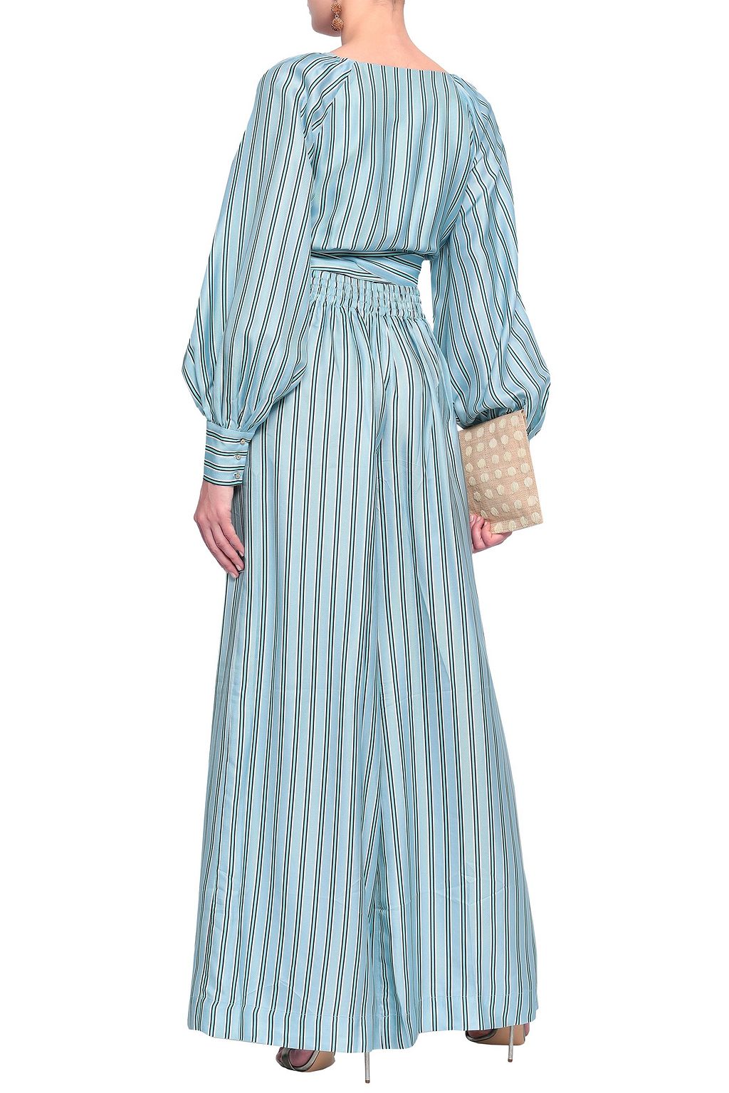 ZIMMERMANN Striped twill wrap top