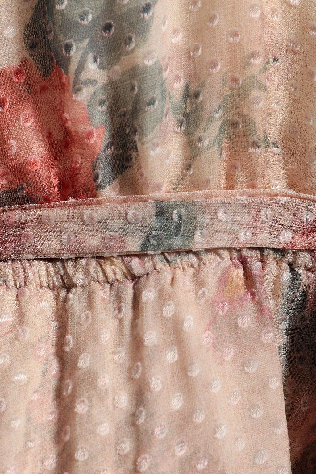 ZIMMERMANN Pussy-bow floral-print fil coupé silk playsuit