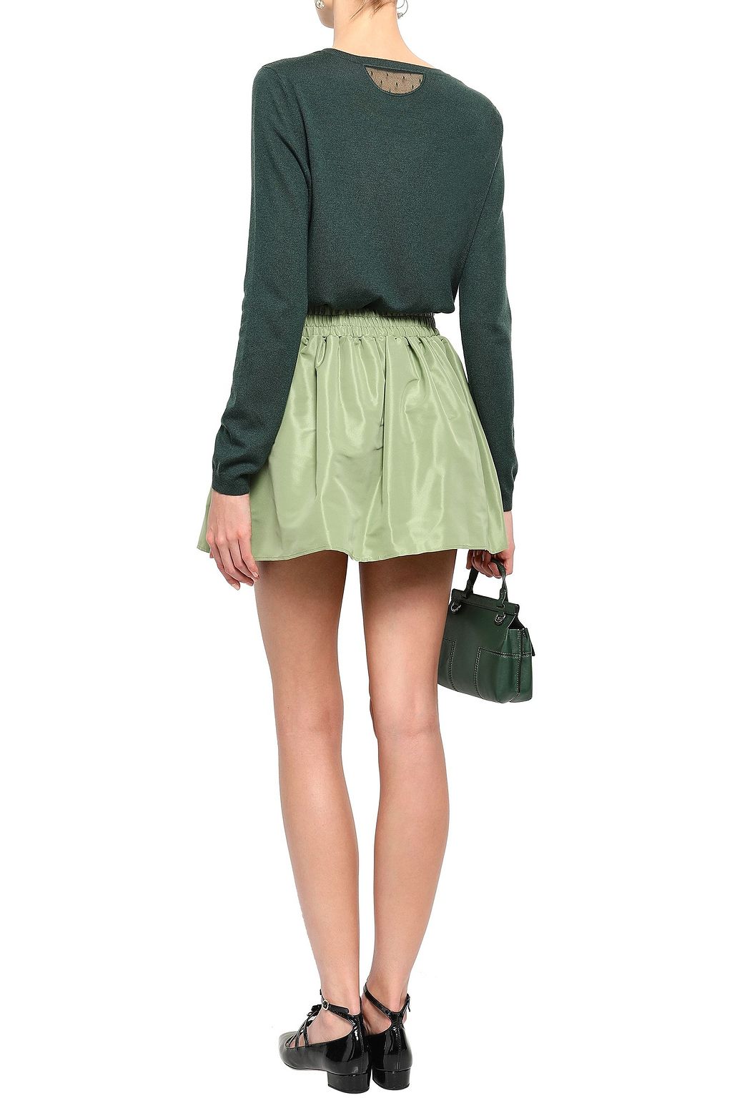 REDVALENTINO Flared faille mini skirt