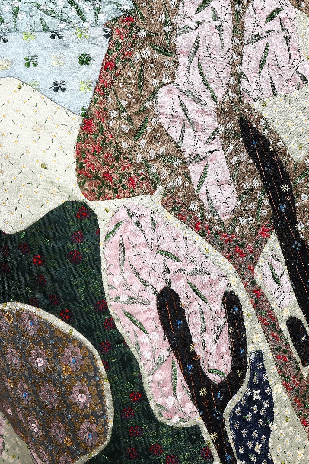 VALENTINO GARAVANI Embellished silk-jacquard midi skirt