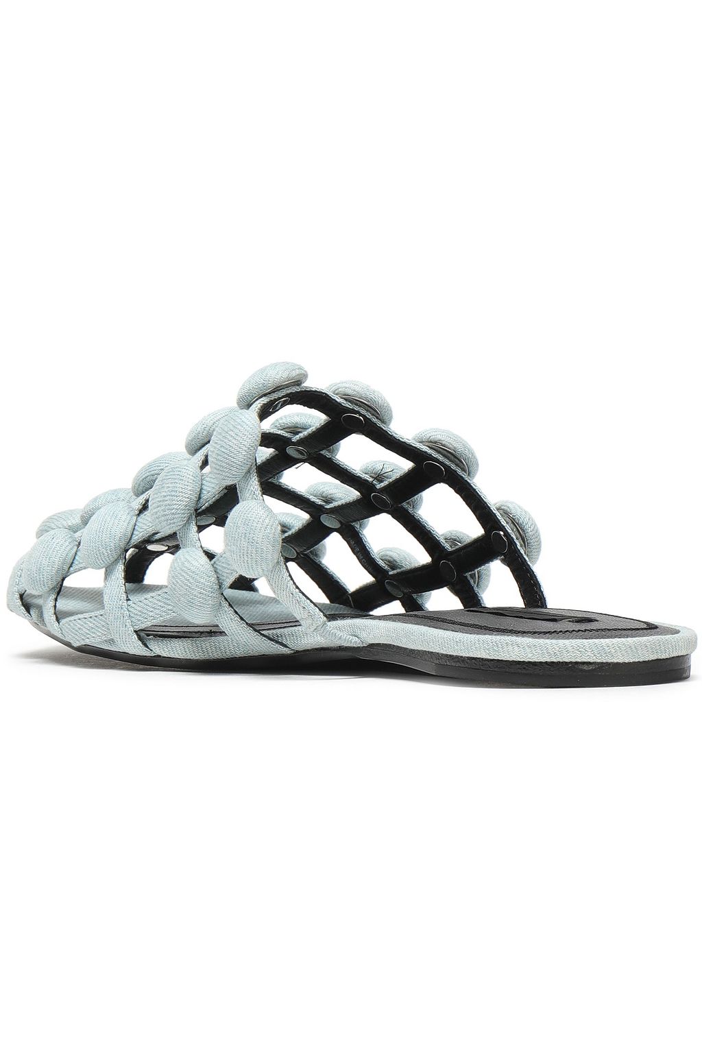 ALEXANDER WANG Amelia studded denim slippers