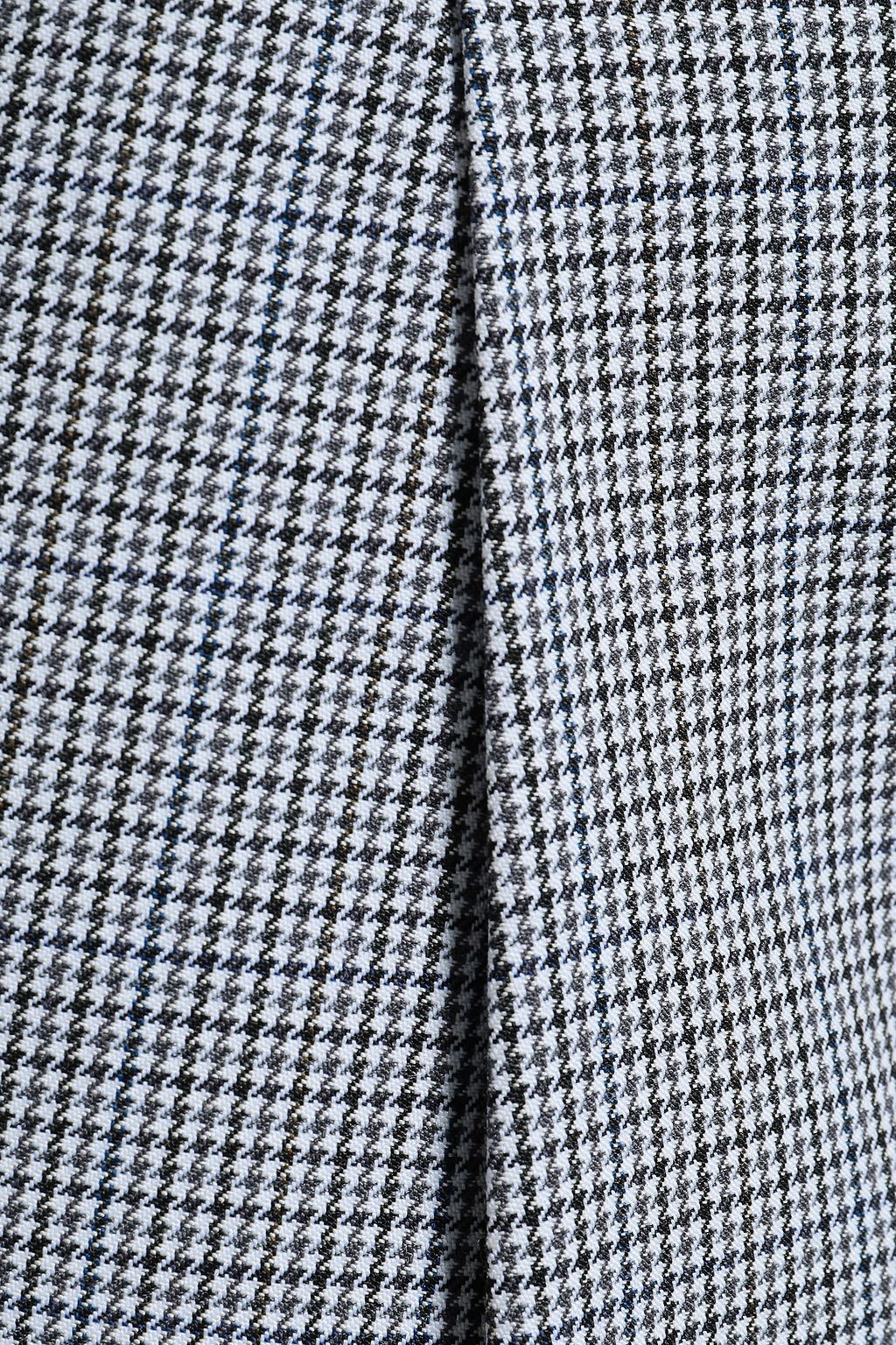 TIBI Houndstooth woven straight-leg pants