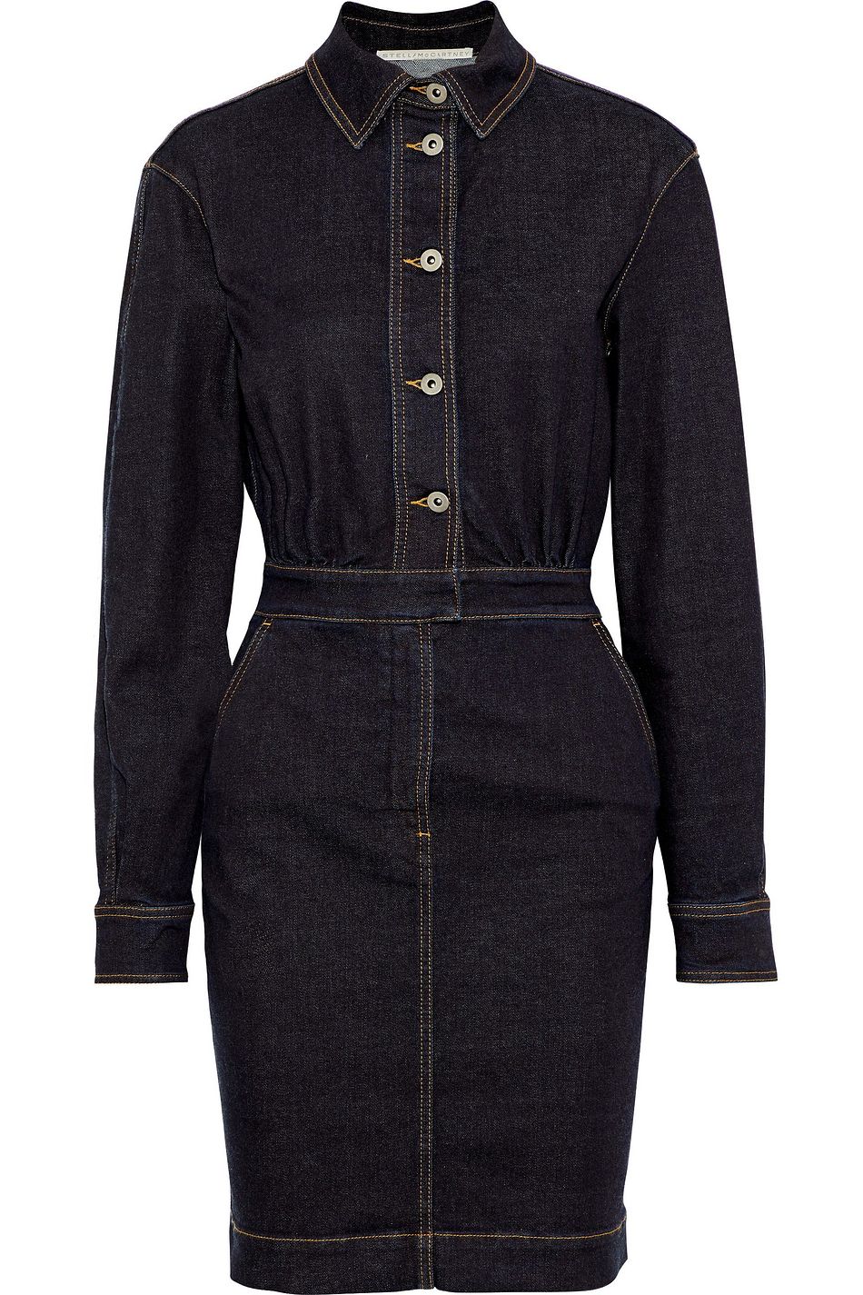 black denim mini dress