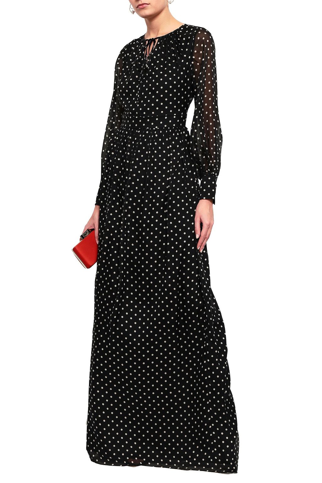 mikael aghal polka dot dress