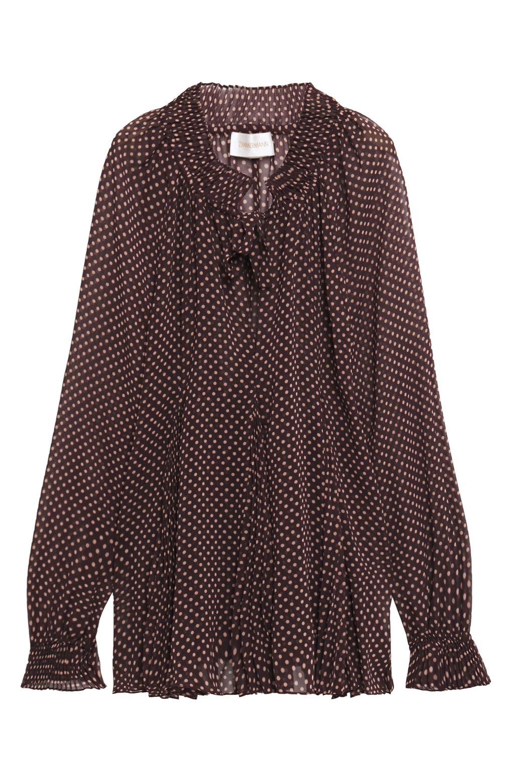 ZIMMERMANN Polka dot crepe blouse THE OUTNET