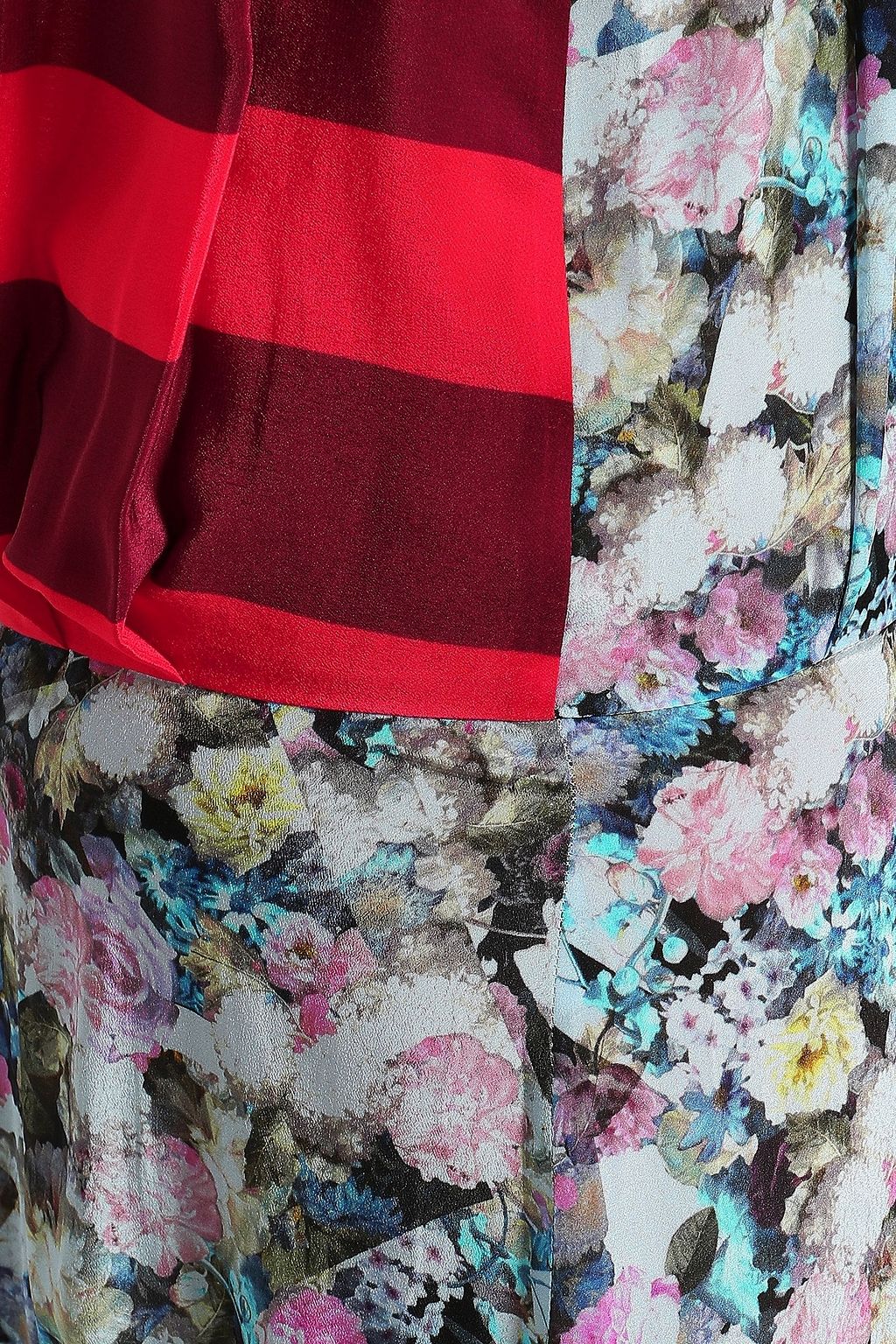 PREEN LINE Flora asymmetric printed crepe de chine midi dress