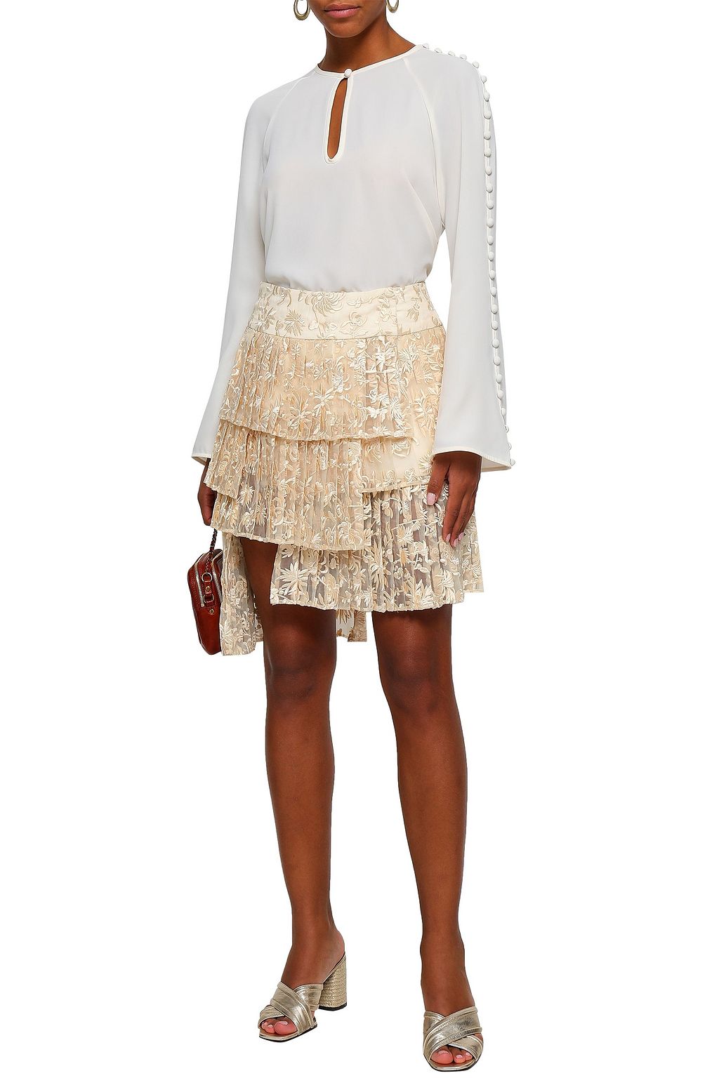 ZIMMERMANN Button-detailed crepe blouse