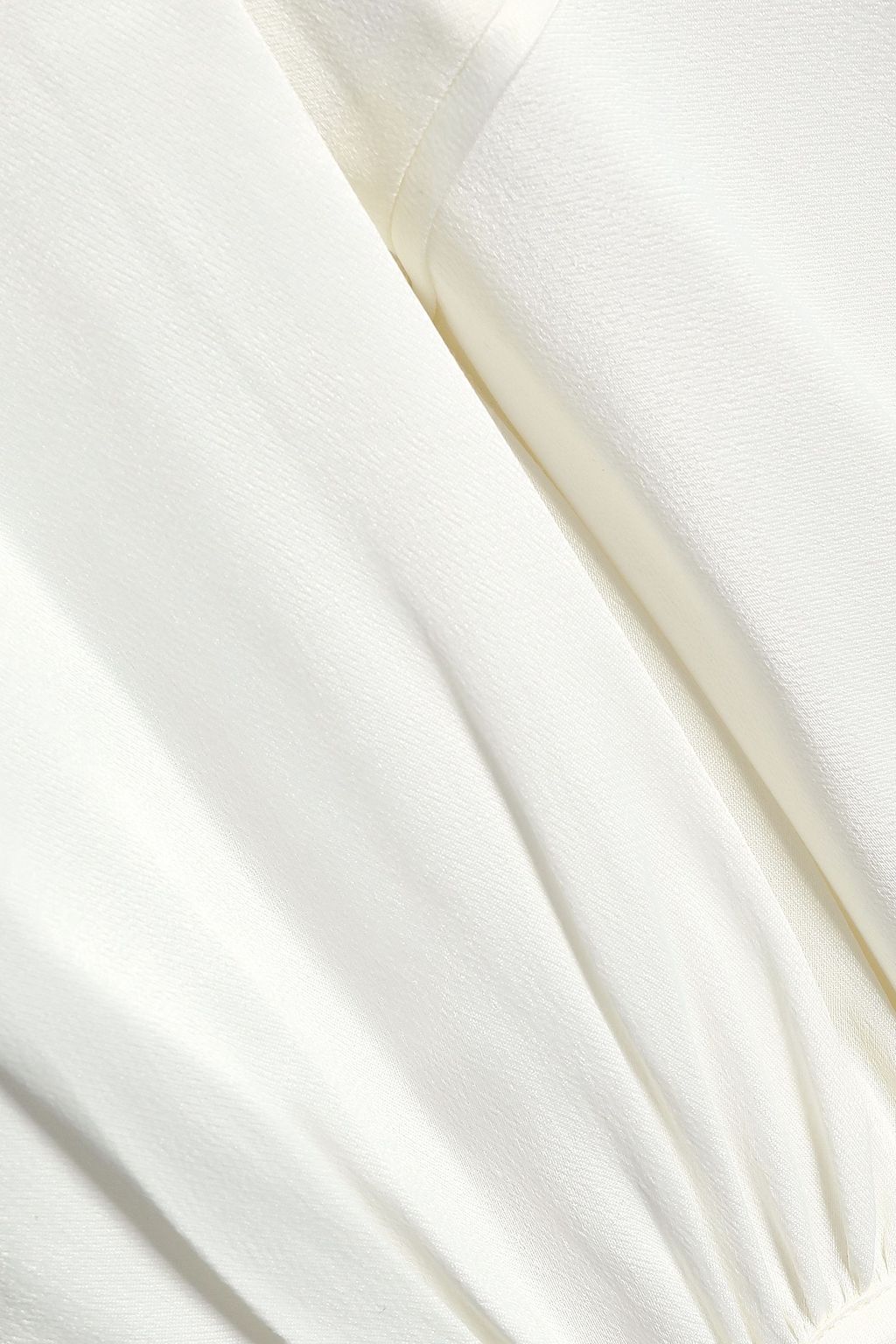 RACHEL ZOE Gathered satin-crepe blouse
