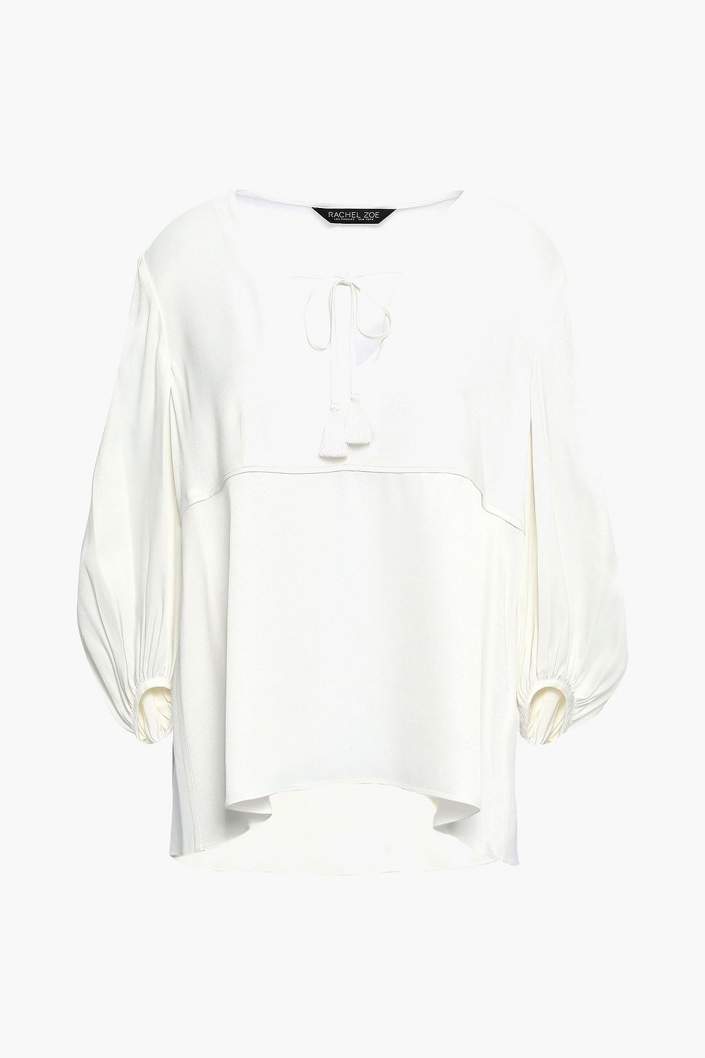 RACHEL ZOE Gathered satin-crepe blouse | THE OUTNET