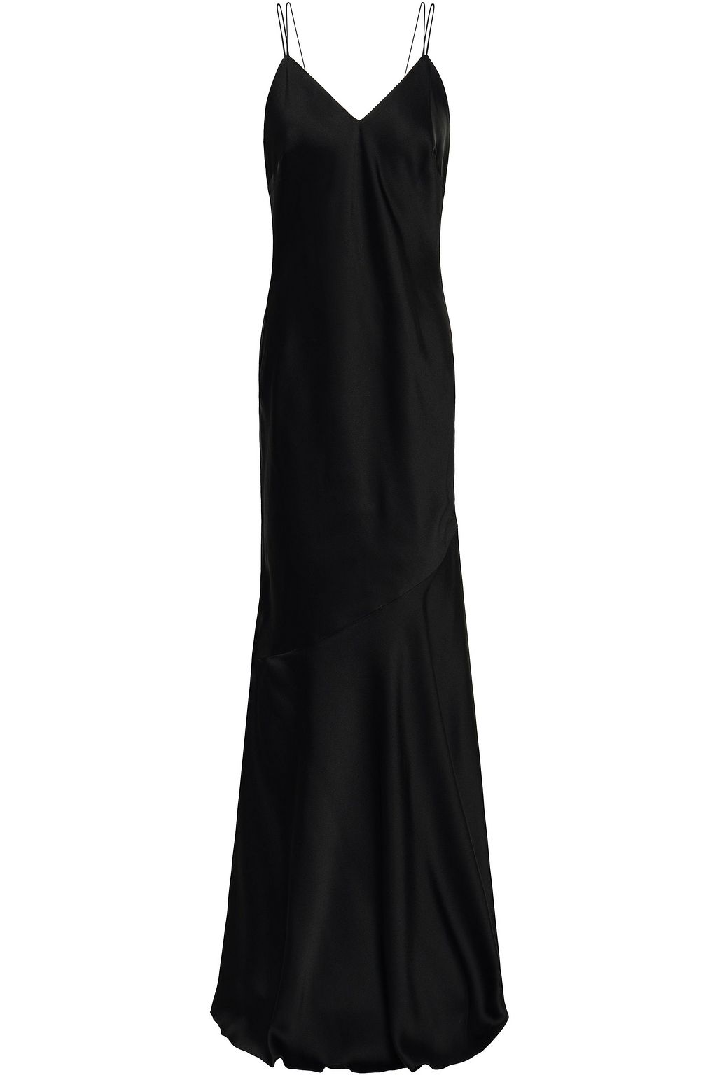 long black slip dress