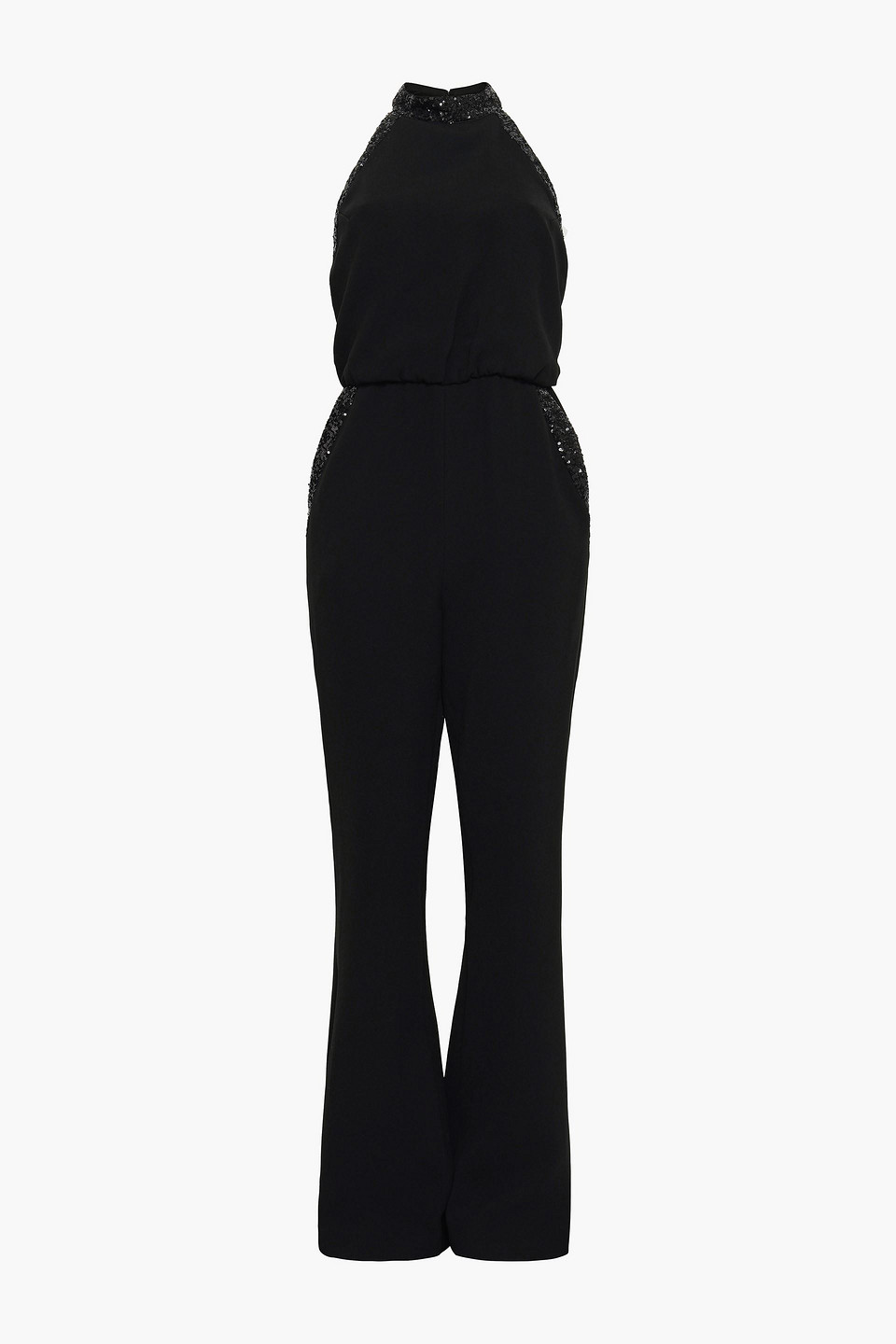 Lou sequin-trimmed stretch-crepe jumpsuit