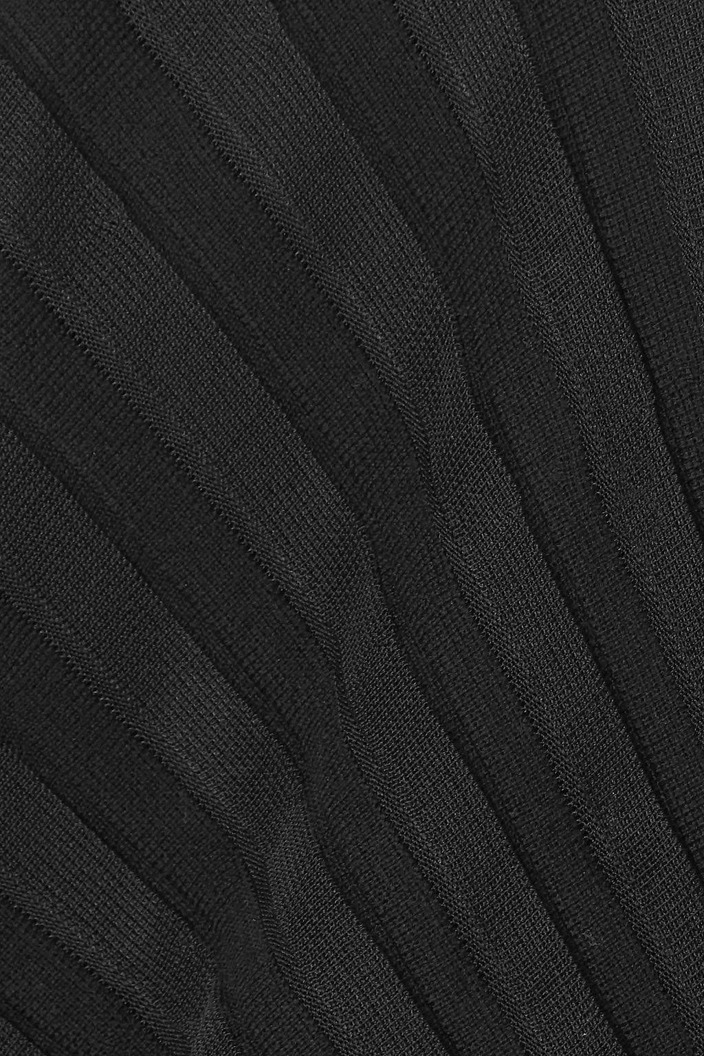 VALENTINO GARAVANI Asymmetric open-back pleated stretch-knit dress