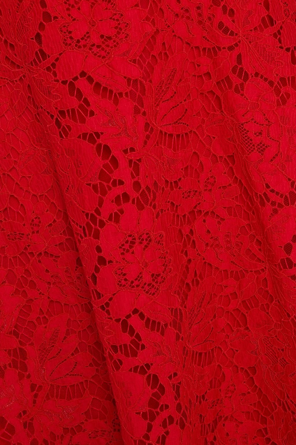VALENTINO GARAVANI Cotton-blend corded lace midi dress