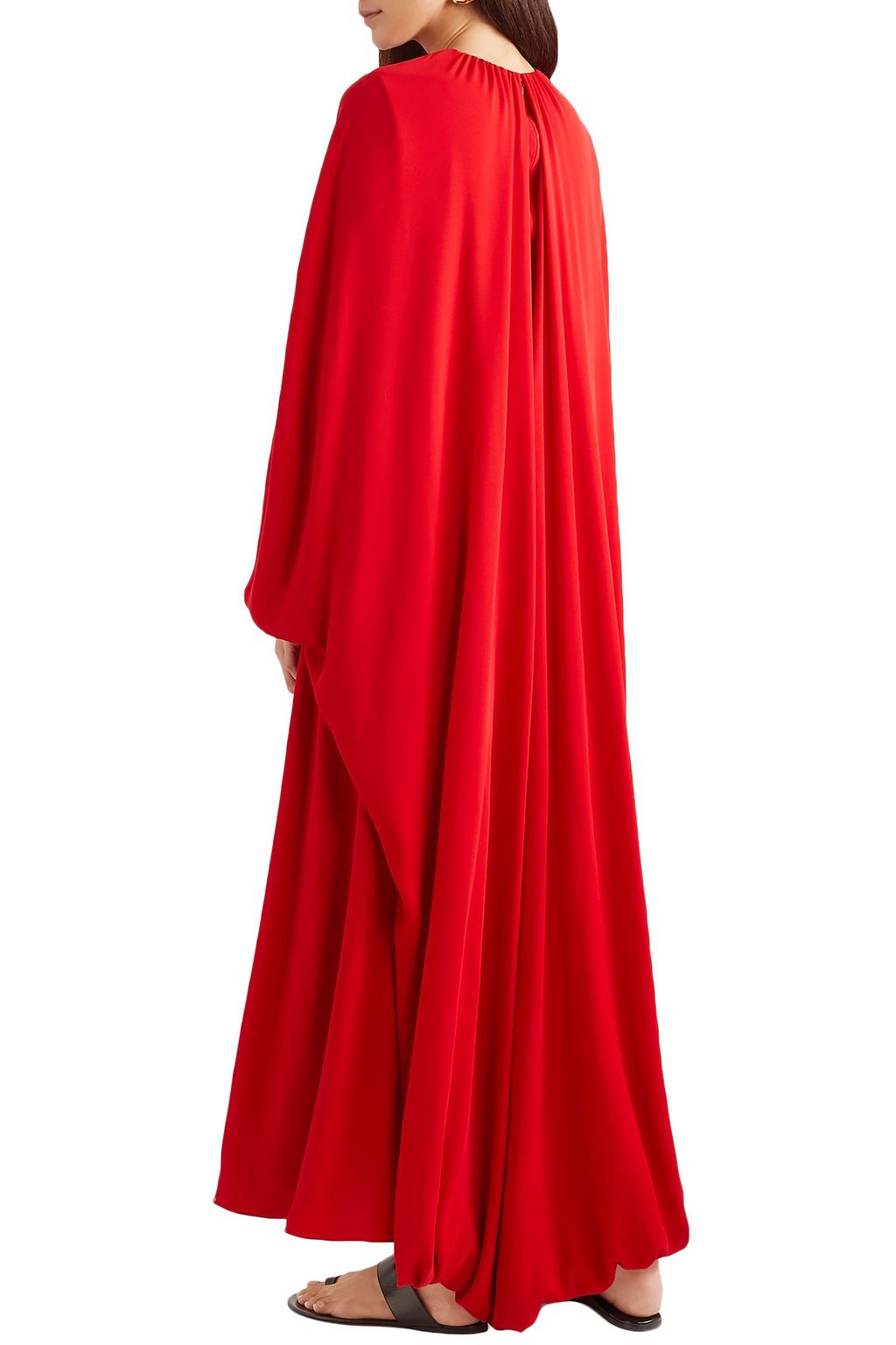 VALENTINO GARAVANI Cape-effect silk-crepe gown