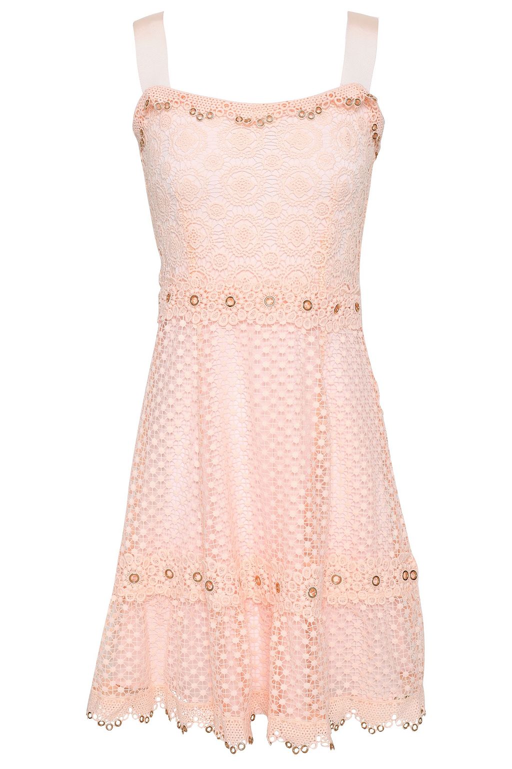 peach embellished dress