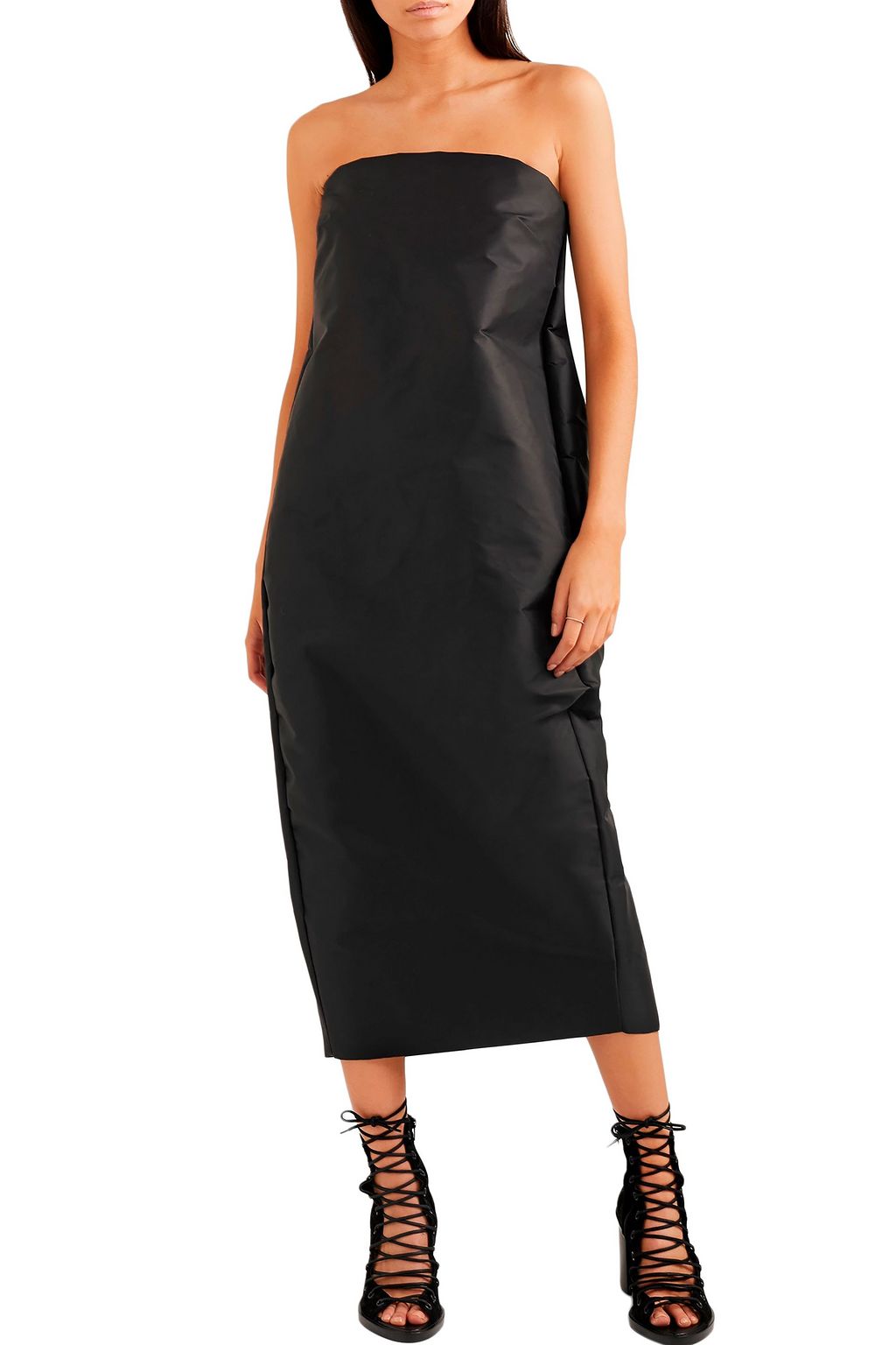 rick owens strapless dress
