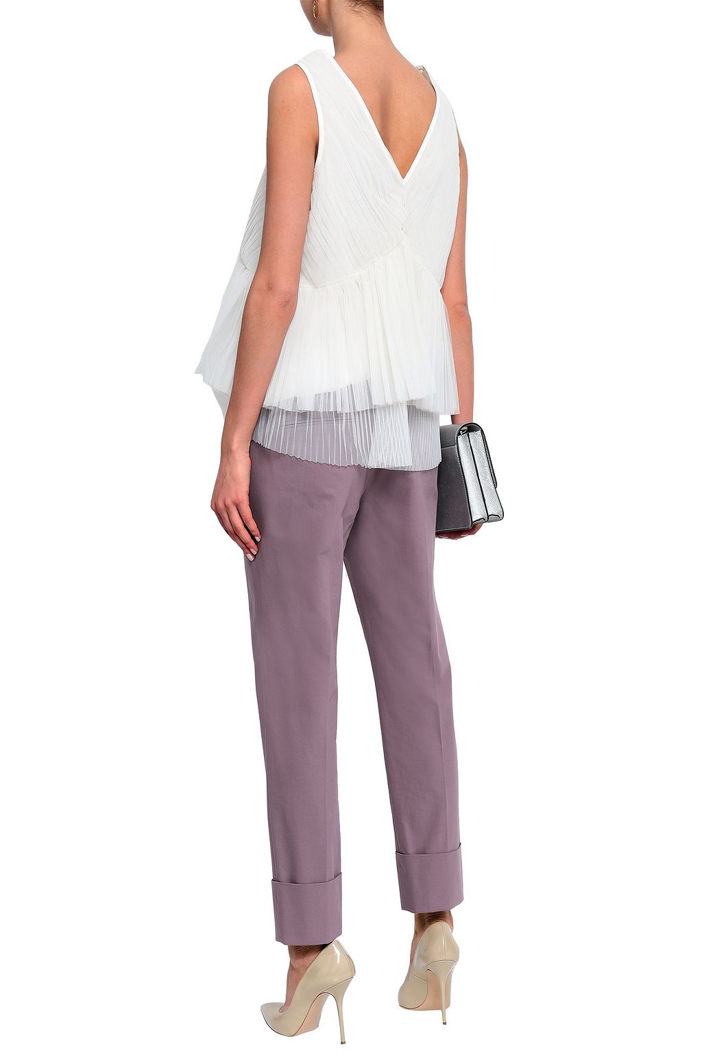 BRUNELLO CUCINELLI Cropped cotton-blend twill tapered pants