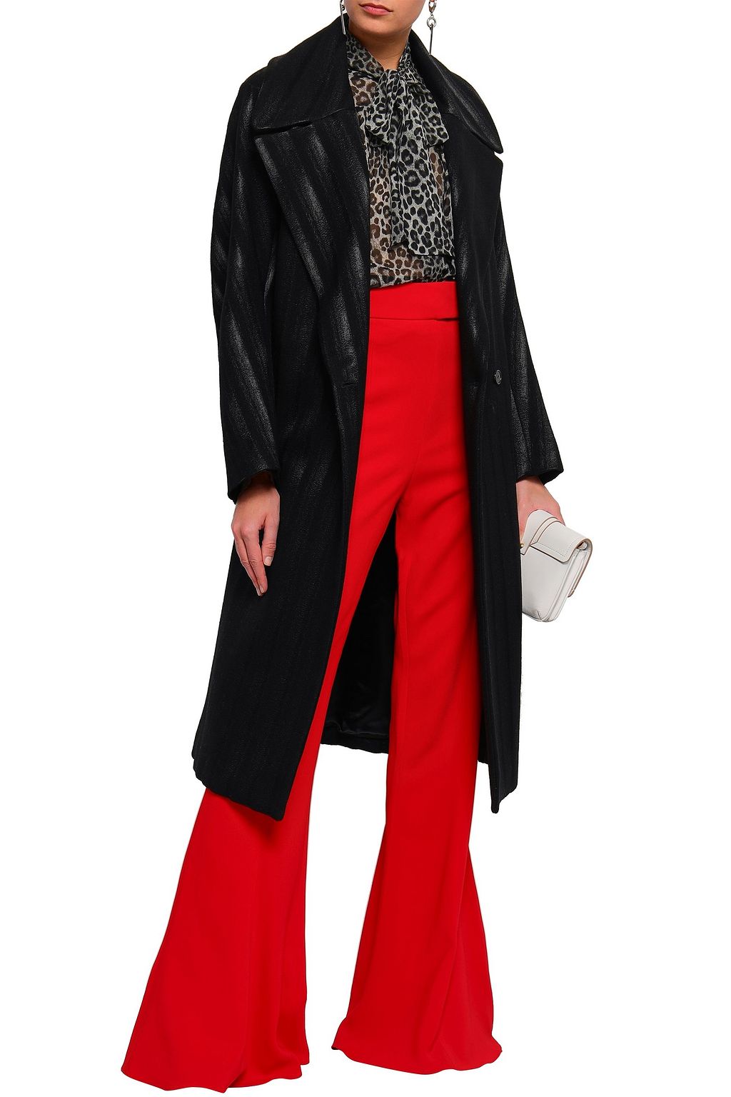 ROBERTO CAVALLI Double-breasted wool-blend felt coat