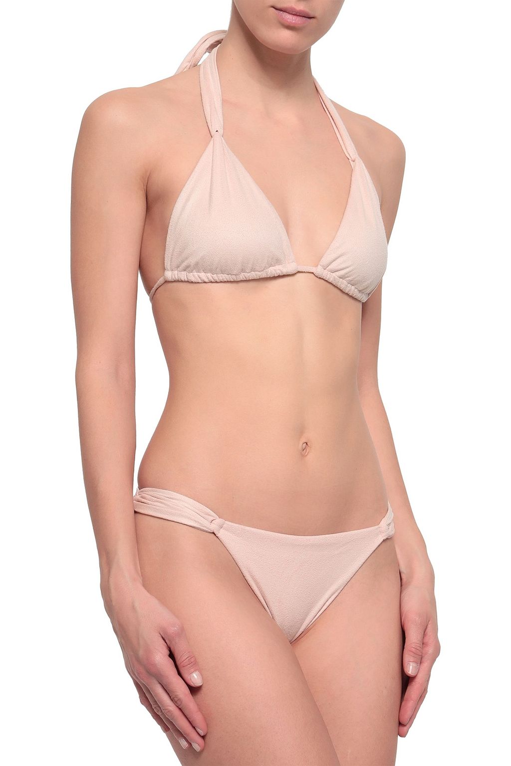 VIX PAULA HERMANNY Faux suede low-rise bikini briefs
