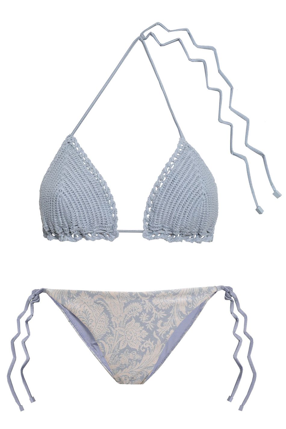 light blue triangle bikini